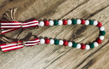 Load image into Gallery viewer, Red, Green and White Wooden Garland
