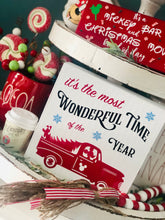 Load image into Gallery viewer, Mickey Christmas Truck Tiered Tray Sign
