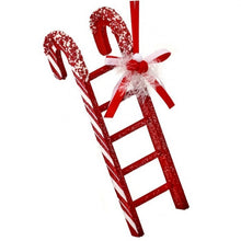 Load image into Gallery viewer, Peppermint Candy Themed Ladder Ornament
