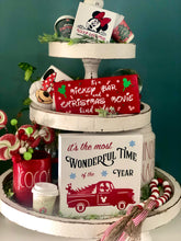 Load image into Gallery viewer, Mickey Christmas Truck Tiered Tray Sign
