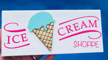 Load image into Gallery viewer, Ice Cream Shoppe Sign 3D
