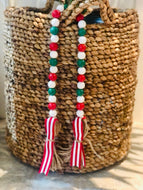 Red, Green and White Wooden Garland