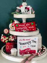 Load image into Gallery viewer, Minnie Mouse Christmas Tiered Stand Sign
