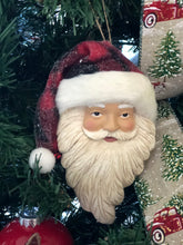 Load image into Gallery viewer, Santa with Plaid Hat Ornament
