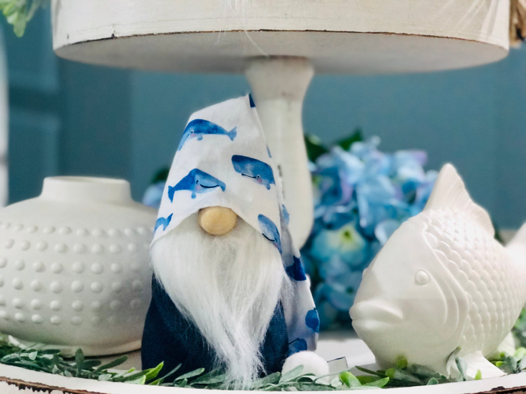 Nautical Whale Themed Gnome