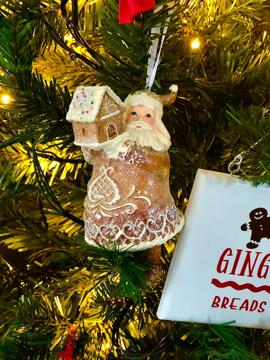 Gingerbread Inspired Hanging Santa