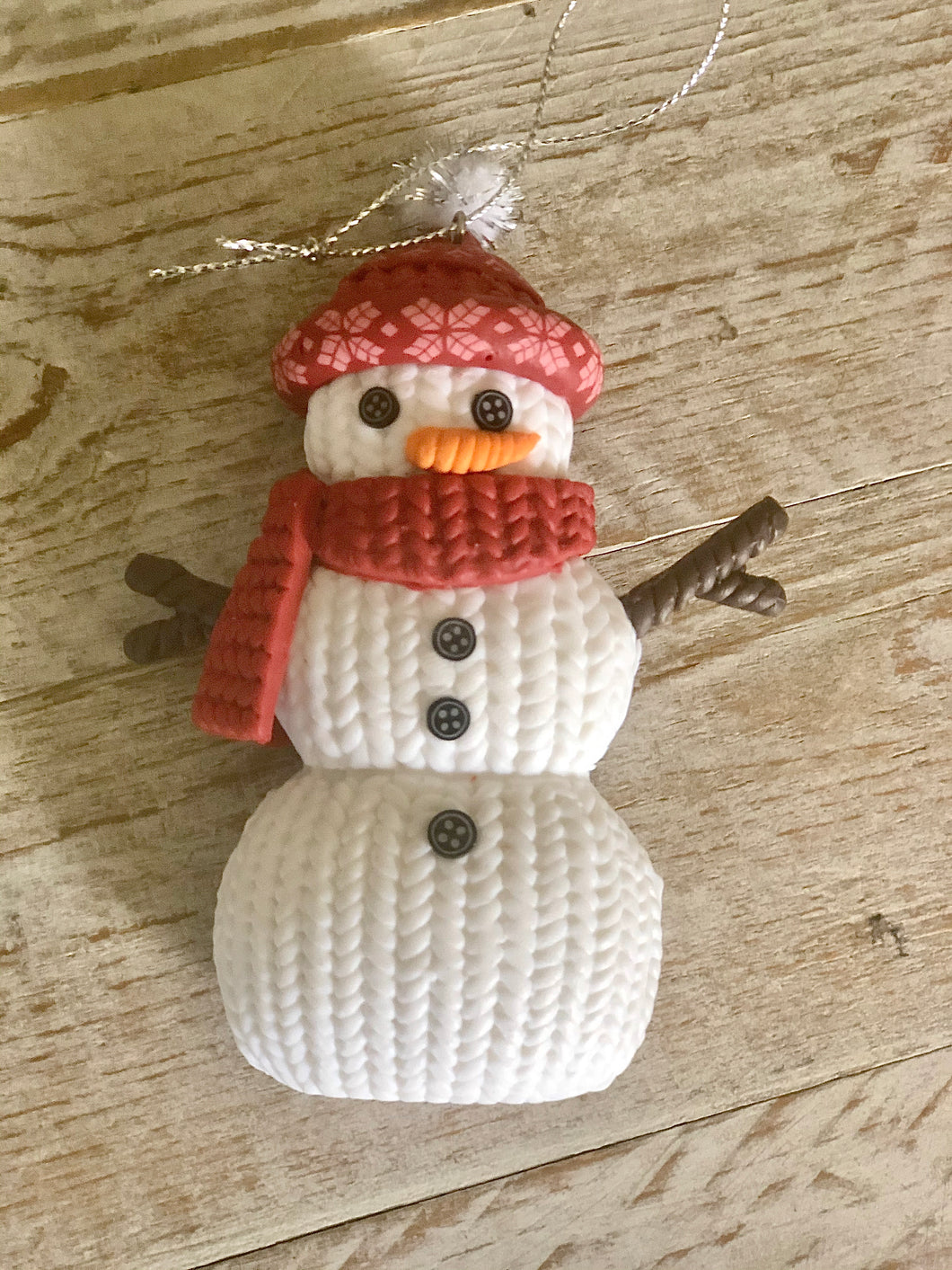 Cute Little Snowman With Carrot Nose and Button Eyes