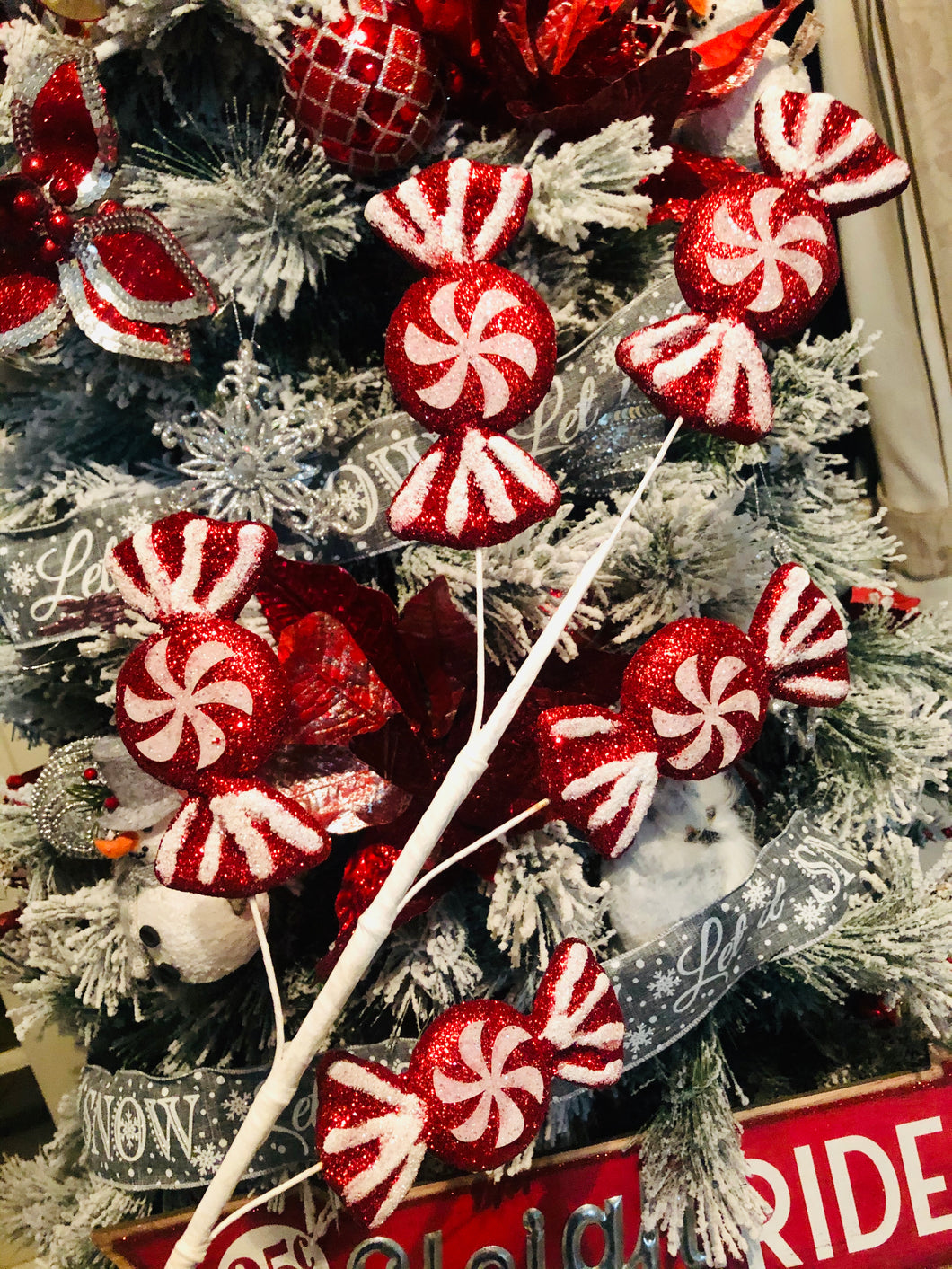 Red and White Peppermint Picks