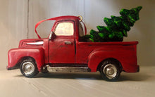 Load image into Gallery viewer, Red Truck with Christmas Tree
