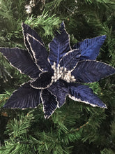 Load image into Gallery viewer, Elegant Navy Poinsettia
