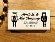 North Pole Nut Company Tiered Stand Sign