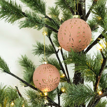 Load image into Gallery viewer, Glass embossed baubles Assorted colours
