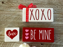Load image into Gallery viewer, &quot;Be Mine&quot; Wooden Sign for Tiered stand
