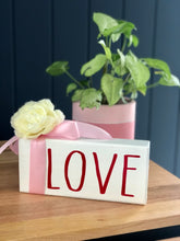 Load image into Gallery viewer, &quot;Love&quot; Sign With Ribbon and Flower
