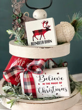 Load image into Gallery viewer, Buffalo Plaid Reindeer Barn Sign
