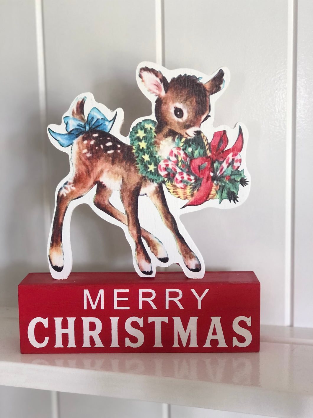 Vintage Reindeer Sign