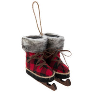 Buffalo Plaid Skates Ornament