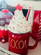 Christmas Star Faux Toppers Sized for Rae Dunn Mugs.