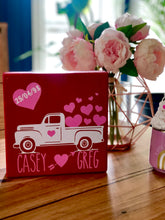 Load image into Gallery viewer, Personalised White Truck With Hearts
